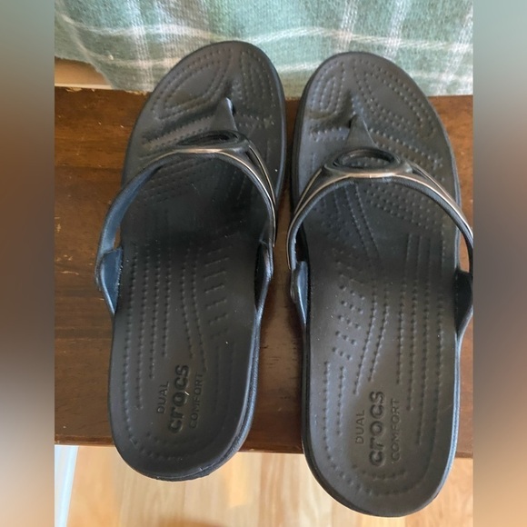 Crocs Sanrah embellished wedge sandal size 7 - Picture 2 of 5